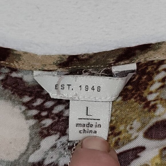 498. Est 1946 Long Sleeve Blouse Colcrful Sz L - Picture 7 of 9